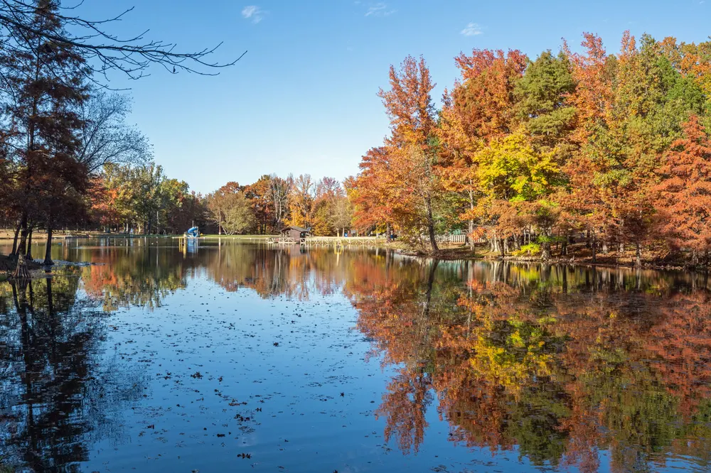 Crowley&rsquo;s Ridge near Jonesboro, Arkansas in autumn