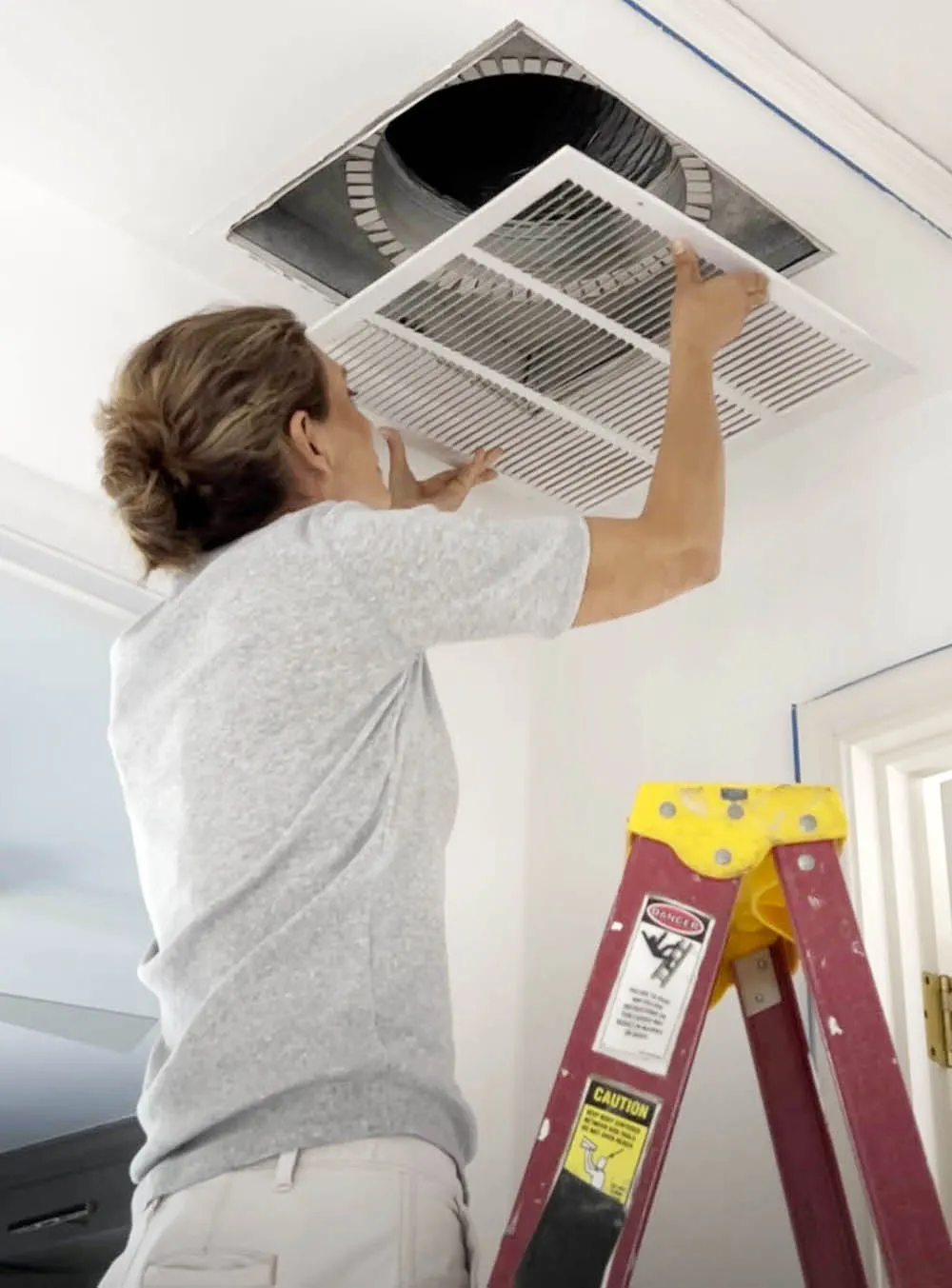 Replacing a return-air filter grille in a Jonesboro home